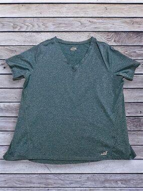 bcg Teal Heather V-Neck Active Top 1x